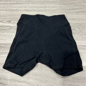 Sunzel Black High-Waisted Shorts Pockets no Front Seam L